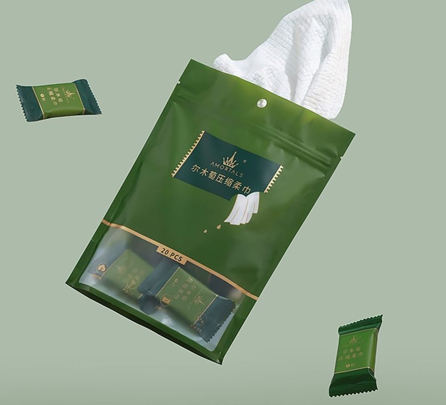 AMORTALS compressed towel tablets