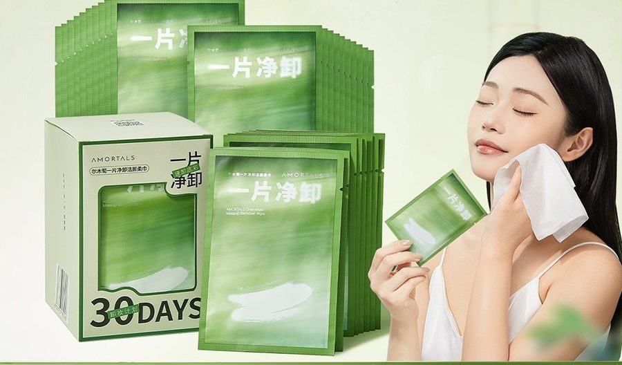 AMORTALS makeup remover cleansing wipes