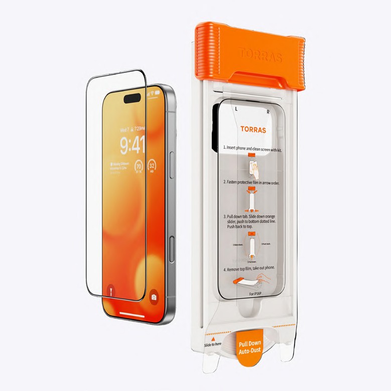 TORRAS OrigArmor screen protector with installation tray